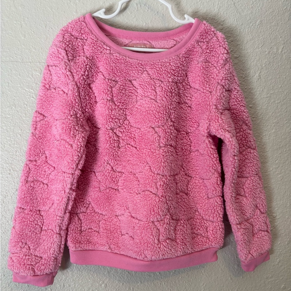 BCBGirls Pink Sherpa Crewneck Pullover